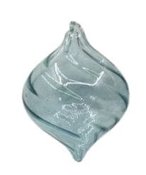 The Christmas Palace Christmas Ornaments 6" ARCTIC BLUE GLASS FINIAL SET OF 6