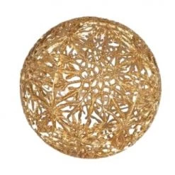 The Christmas Palace 8" GOLD SNOWFLAKE GLITTER ORNAMENT SET OF 2