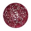The Christmas Palace 8" BURGUNDY SNOWFLAKE GLITTER ORNAMENT SET OF 2 Christmas Ornaments