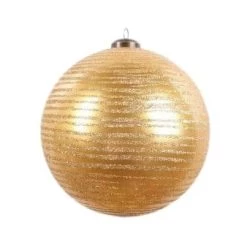 The Christmas Palace 6" COPPER WITH GOLD GLITTER ORNAMENT SET OF 6 Christmas Ornaments