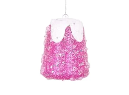 The Christmas Palace 4" SOFT FUCHSIA GUMDROP WITH BEADS SET OF 12 1 The Christmas Palace 4" SOFT FUCHSIA GUMDROP WITH BEADS SET OF 12