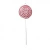 The Christmas Palace 10" RED LOLLIPOP WITH CLEAR GLITTER SET OF 12 Christmas Ornaments
