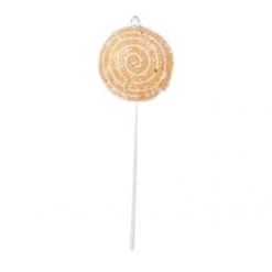 The Christmas Palace Sugar & Spice 10" YELLOW LOLLIPOP WITH CLEAR GLITTER SET OF 12