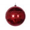 The Christmas Palace Shatterproof & Glass Sets 6" RED GLITTER SHINY BALL SET OF 6