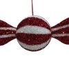 The Christmas Palace Christmas Ornaments 6.5" RED & WHITE WRAPPED CANDY ORNAMENT SET OF 2