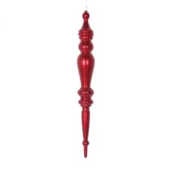 The Christmas Palace 21" RED SHINY ICICLE SET OF 4 Christmas Ornaments