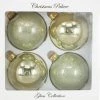 The Christmas Palace 4" GOLD GLASS BALL ORNAMENTS SET OF 24