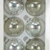 The Christmas Palace 3.25" SILVER GLASS BALL ORNAMENTS SET OF 24