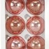 The Christmas Palace 3.25" PINK GLASS BALL ORNAMENTS SET OF 24
