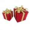The Christmas Palace Hats & Boxes 6" & 8" RED WITH GOLD BOW GIFT BOX SET
