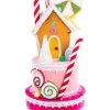 The Christmas Palace 22" PINK 3 TIER CANDY HOUSE Sugar & Spice