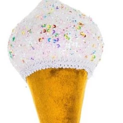 The Christmas Palace Sugar & Spice 7" ICE CREAM CONE WITH SPRINKLE SET OF 6