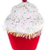 The Christmas Palace 7" RED CUPCAKE WITH SPRINKLES SET OF 4 Christmas Ornaments