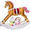The Christmas Palace Sugar & Spice 23" BROWN ROCKING GINGERBREAD HORSE