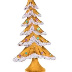 The Christmas Palace 26" BROWN FLOCKED TREE Sugar & Spice