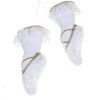 The Christmas Palace Pretty In Pink 23" WHITE BALLET SHOES ORNAMENT SET OF 2