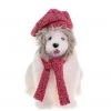 The Christmas Palace 19" WHITE DOG WITH RED HAT & SCARF