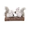 The Christmas Palace 8" GREY SQUIRRELS ON TRUNK Table Tops