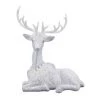 The Christmas Palace 20" WHITE ELEGANT SITTING DEER Deers, Bears & Swans