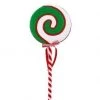 The Christmas Palace 26" WHITE & GREEN LOLLIPOP ORNAMENT SET OF 2 Peppermint Swirl