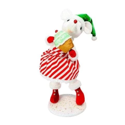The Christmas Palace 19" MOUSE WITH CUPCAKE 1 The Christmas Palace 19" MOUSE WITH CUPCAKE