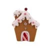 The Christmas Palace 7" GINGERBREAD HOUSE WITH FROSTED CANDY ROOF ORNAMENT SET OF 4 Sugar & Spice