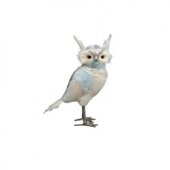 The Christmas Palace Table Tops 11" ARCTIC BLUE & WHITE OWL