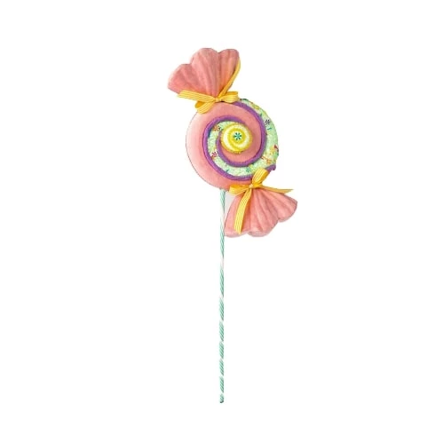 The Christmas Palace Stems & Picks 17" PINK LOLLIPOP CANDY PICK SET OF 2 1 The Christmas Palace Stems & Picks 17" PINK LOLLIPOP CANDY PICK SET OF 2