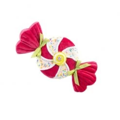 The Christmas Palace Christmas Ornaments 15" PINK VELVET PASTEL CANDY ORNAMENT ORNAMENT SET OF 6