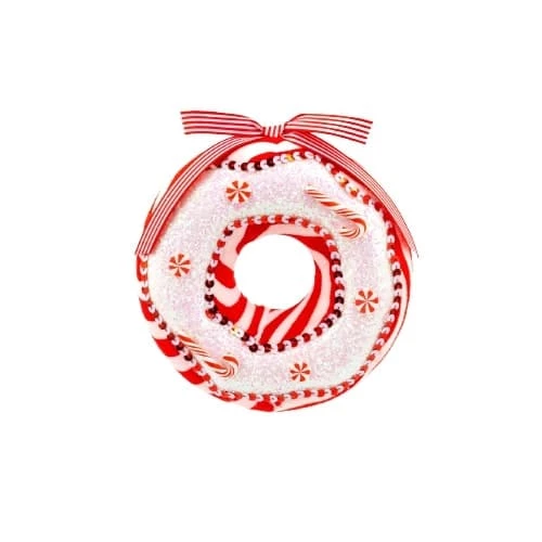 The Christmas Palace 4" PEPPERMINT DOUGHNUT ORNAMENT SET OF 6 Christmas Ornaments 1 The Christmas Palace 4" PEPPERMINT DOUGHNUT ORNAMENT SET OF 6 Christmas Ornaments