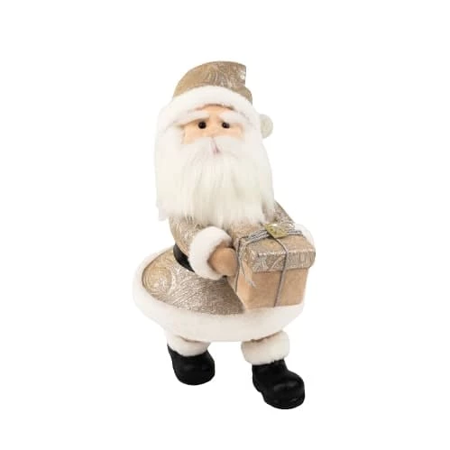 The Christmas Palace 22" CHAMPAGNE SANTA WITH GIFT BOX 1 The Christmas Palace 22" CHAMPAGNE SANTA WITH GIFT BOX