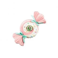 The Christmas Palace Christmas Ornaments 15" PASTEL PINK CANDY SPRINKLE ORNAMENT SET OF 2