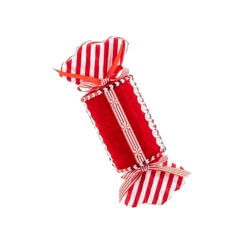 The Christmas Palace 10" RED & WHITE CANDY ORNAMENT SET OF 4 2 The Christmas Palace 10" RED & WHITE CANDY ORNAMENT SET OF 4