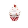 The Christmas Palace Christmas Ornaments 7" PEPPERMINT CANDY CUPCAKE ORNAMENT SET OF 4