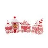 The Christmas Palace 15" PEPPERMINT CANDIES TRAIN 3 PIECES Table Tops