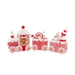 The Christmas Palace 15" PEPPERMINT CANDIES TRAIN 3 PIECES Table Tops