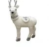 The Christmas Palace Deers, Bears & Swans 15" WHITE GLITTER STANDING DEER