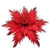 The Christmas Palace 12" RED POINSETTIA CLIP SET OF 6 Flowers