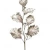 The Christmas Palace 33" PLATINUM LEAF BRANCH SET OF 6 Stems & Picks
