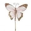 The Christmas Palace 9" CHAMPAGNE BUTTERFLY PICK SET OF 6