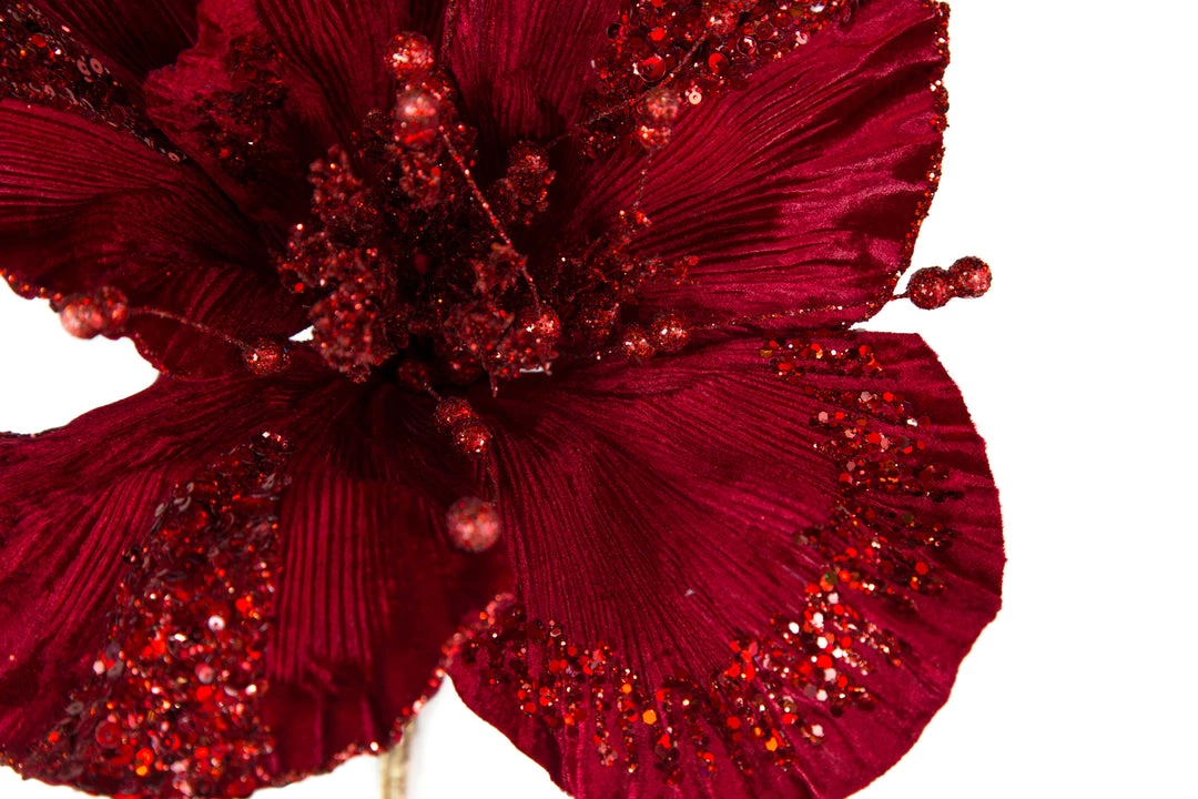 The Christmas Palace Flowers 23" RED GIANT HIBISCUS SET OF 6 2 The Christmas Palace Flowers 23" RED GIANT HIBISCUS SET OF 6