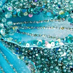 The Christmas Palace 10" TIFFANY BLUE POINSETTIA SET OF 6 Flowers 5 The Christmas Palace 10