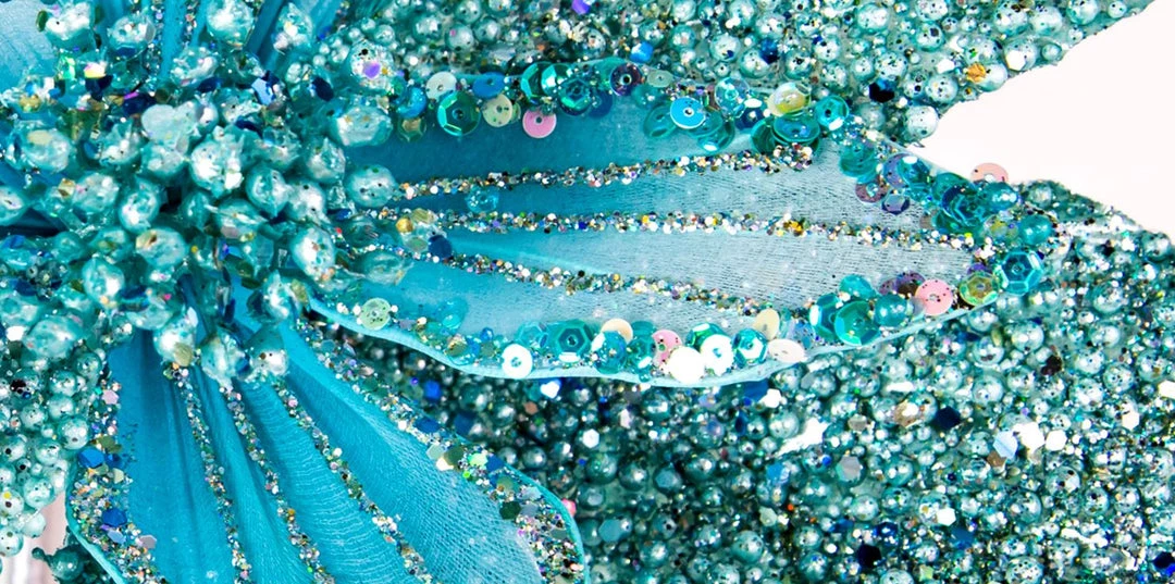 The Christmas Palace 10" TIFFANY BLUE POINSETTIA SET OF 6 Flowers 3 The Christmas Palace 10" TIFFANY BLUE POINSETTIA SET OF 6 Flowers