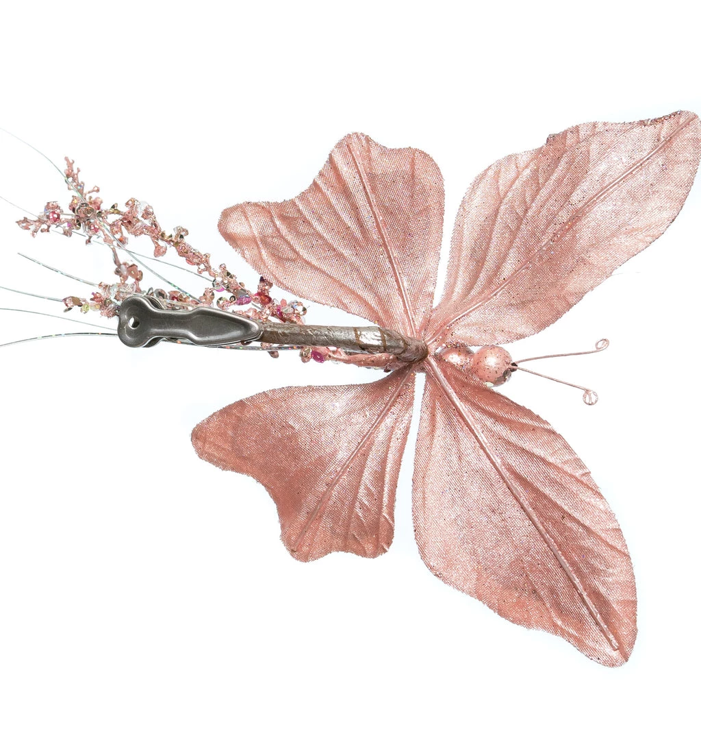 The Christmas Palace 7" PINK SEQUIN BUTTERFLY CLIP SET OF 6 3 The Christmas Palace 7" PINK SEQUIN BUTTERFLY CLIP SET OF 6