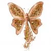 The Christmas Palace 7" ROSE GOLD SEQUIN BUTTERFLY SET OF 6 Butterflies