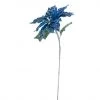 The Christmas Palace 18" BLUE & GRAY POINSETTIA STEM SET OF 6