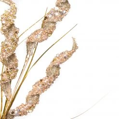 The Christmas Palace Stems & Picks 31" GOLD SWIRL GLITTER PICK CLUSTER SET OF 6