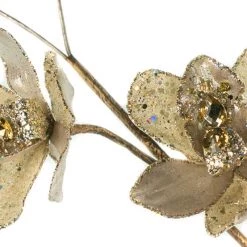 The Christmas Palace 26" IVORY ORCHID SPRAY SET OF 4 Stems & Picks 5 The Christmas Palace 26