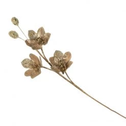 The Christmas Palace Gilded Elegance 26" CHAMPAGNE ORCHID SPRAY SET OF 4