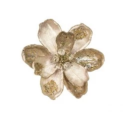 The Christmas Palace Gilded Elegance 11" PLATINUM MAGNOLIA PICK SET OF 6